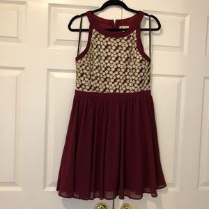 Maroon Cocktail Dress Francesca’s